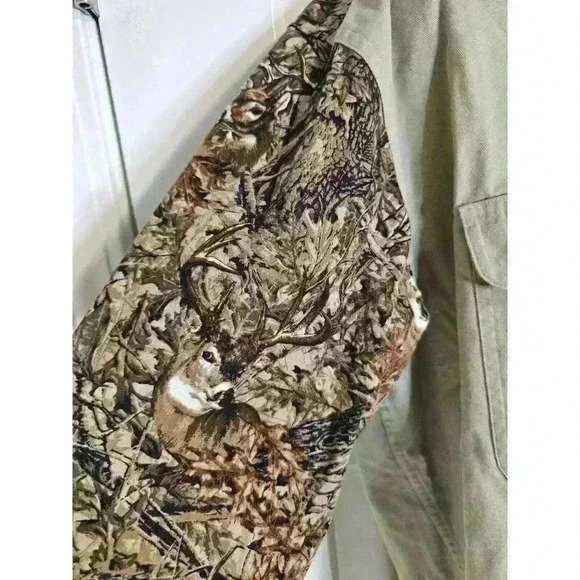Legendary White Tails Mens Brown Tan Long Sleeve Shirt Sz XL Deer Buck Gear - Picture 7 of 9